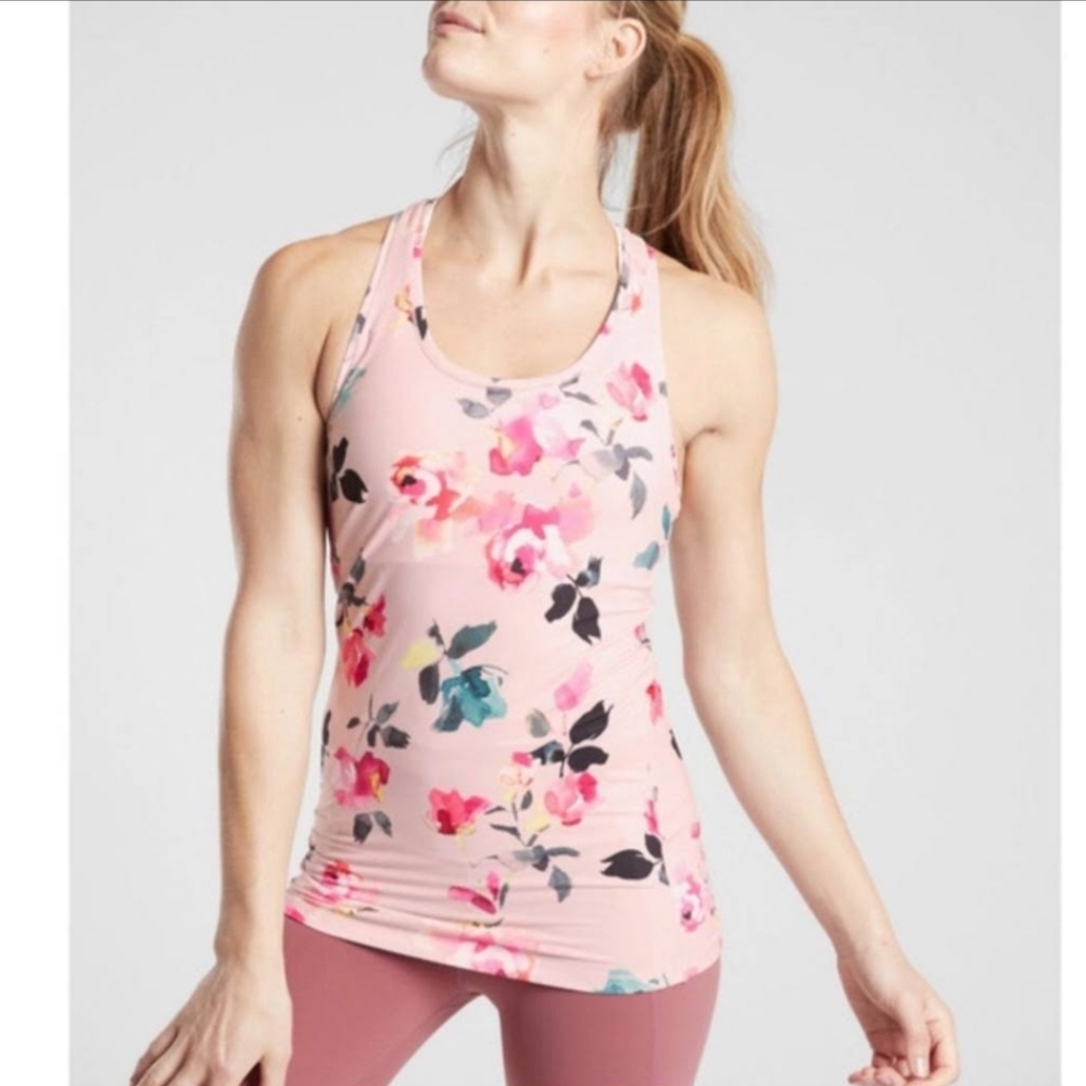Athleta Shanti floral printed top sz xxs